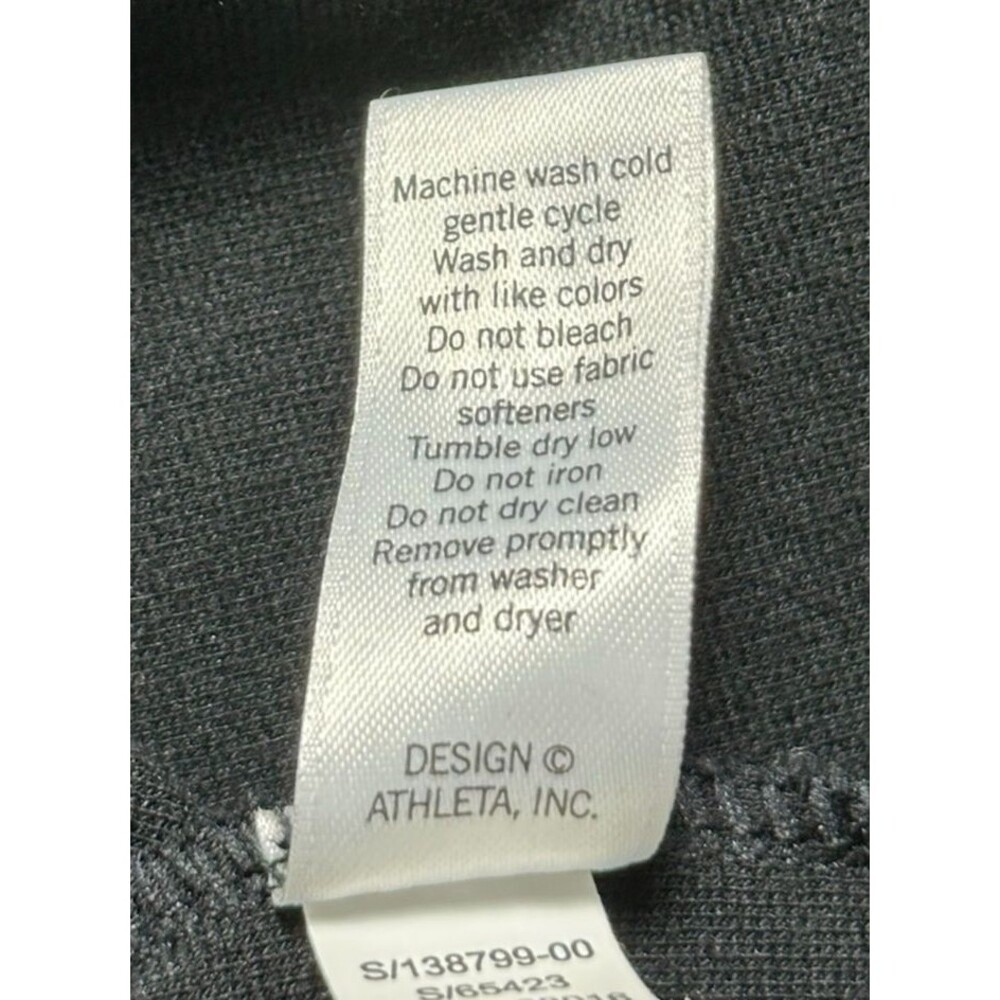 Athleta Illusion Mini Dress Size Large Black Gray Career Athleisure Stretch - Picture 9 of 10
